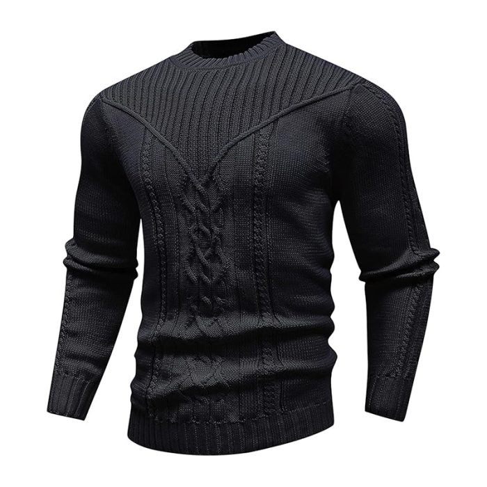 Long Sleeve Crewneck Knitted Sweater