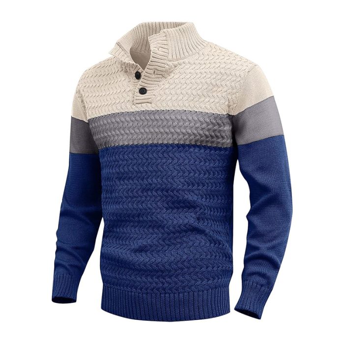 Lightweight Casual Fashion Knitted Henley Sweater